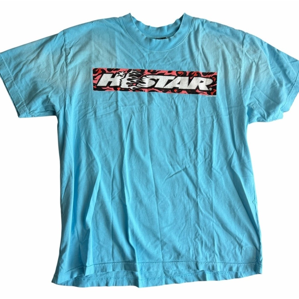 HELLSTAR Box Logo Blue Tee